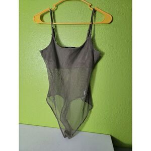 Forever 21 One Piece Body Suit Youth Girls Large Green Mesh